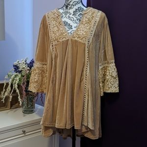 Velvet Lace Babydoll Tunic